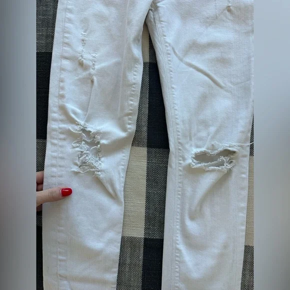 Hudson Nico Dreamer Denim in White Distressed - Picture 6 of 11